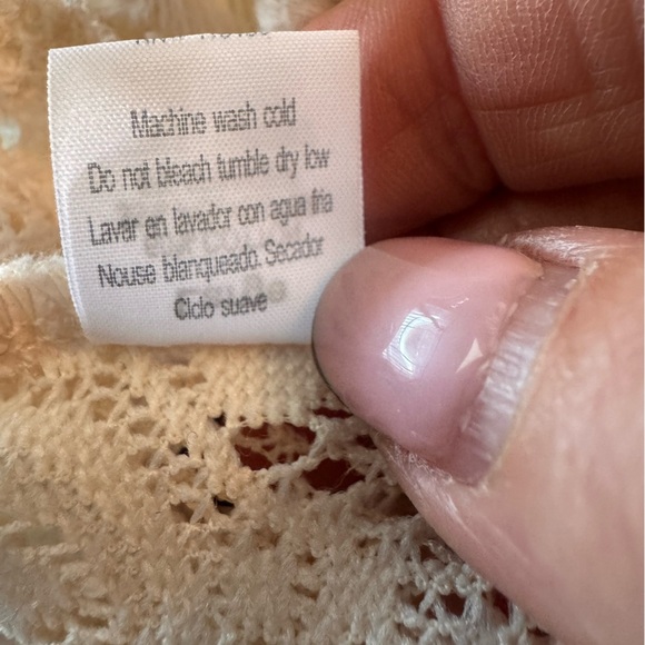 Altar'd State Boho Cream Lace Vest with Colorful Embroidery - Picture 6 of 7